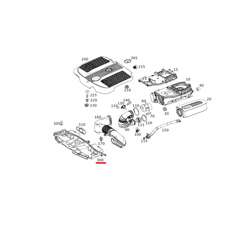 Cold air induction Mercedes-Benz A2125000555 E-CLASS W212