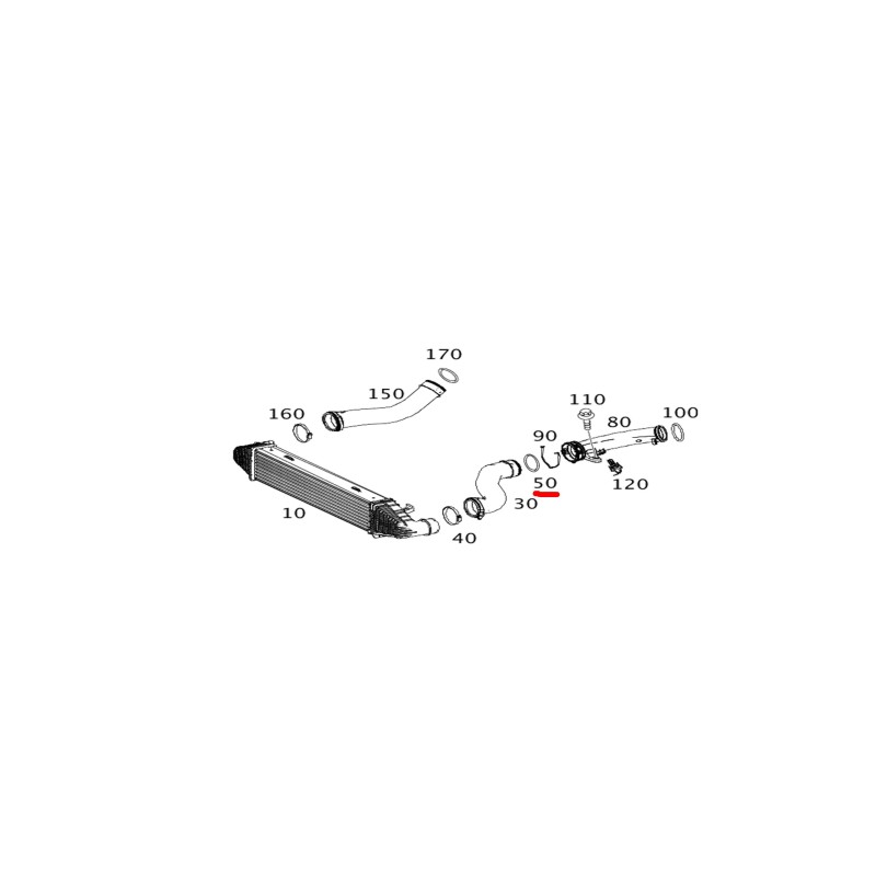 Intercooler pipe seal Mercedes-benz A0289974548