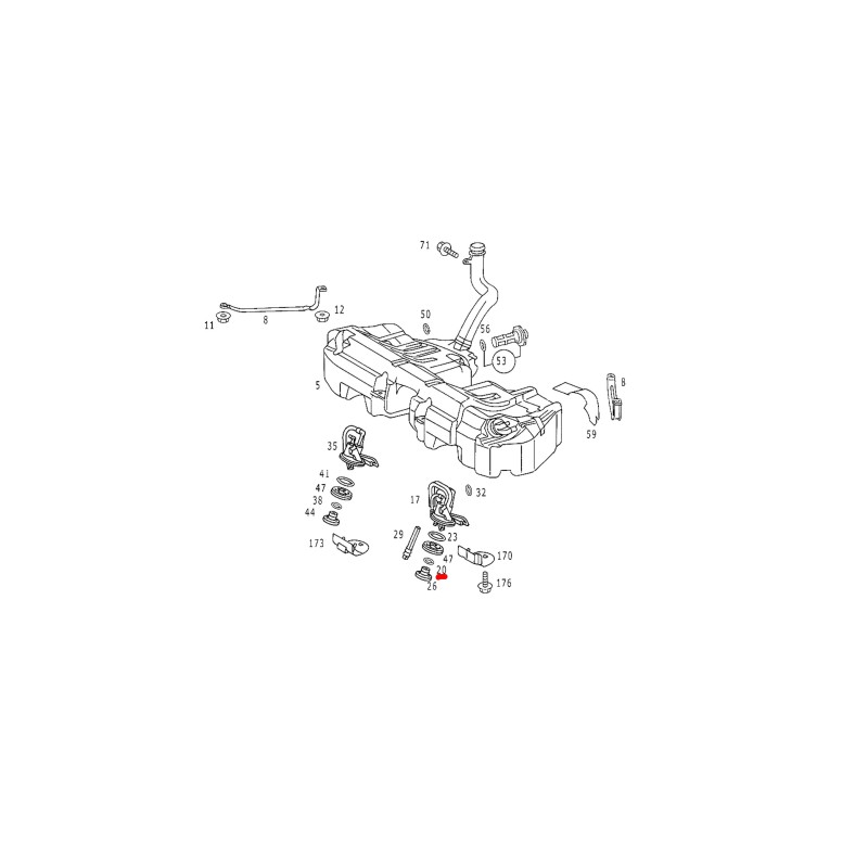 Oring στεγανοποίησης δεξαμενής καυσίμου Mercedes-benz A2029970845