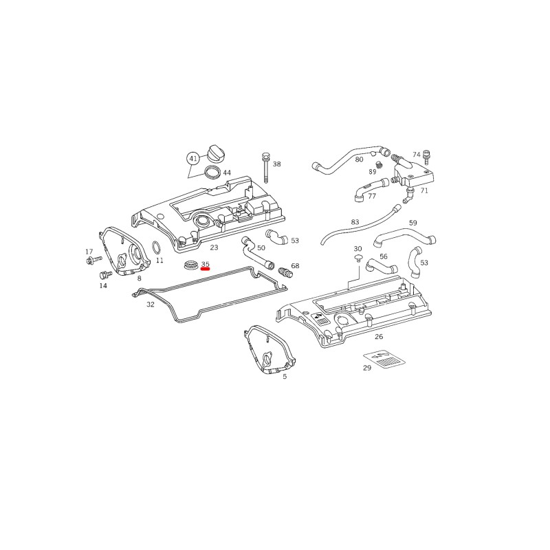 Spark plug gasket Mercedes-benz A1110160721