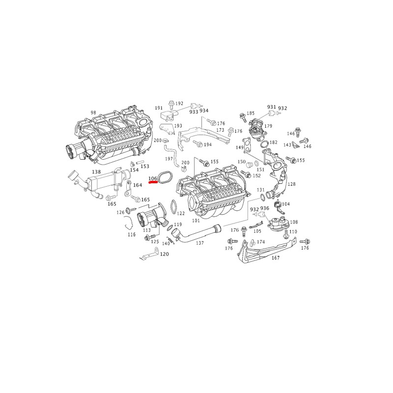 Intake manifold gasket Mercedes-benz A6110940080