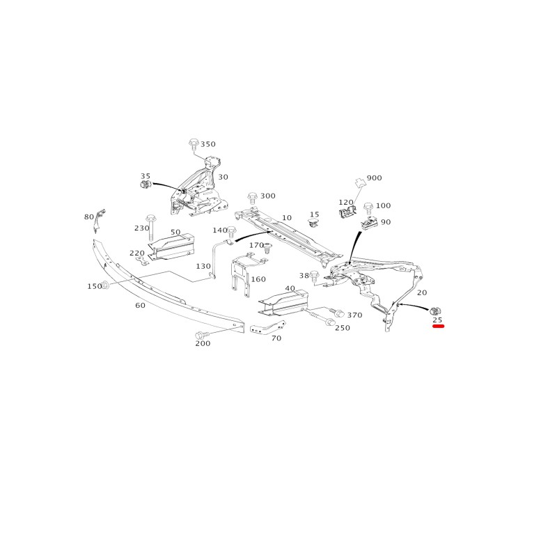 Βίδα φανοστάτη αριστερή γνήσια Mercedes-benz A0019970101 C-CLASS W204 / E-CLASS W207