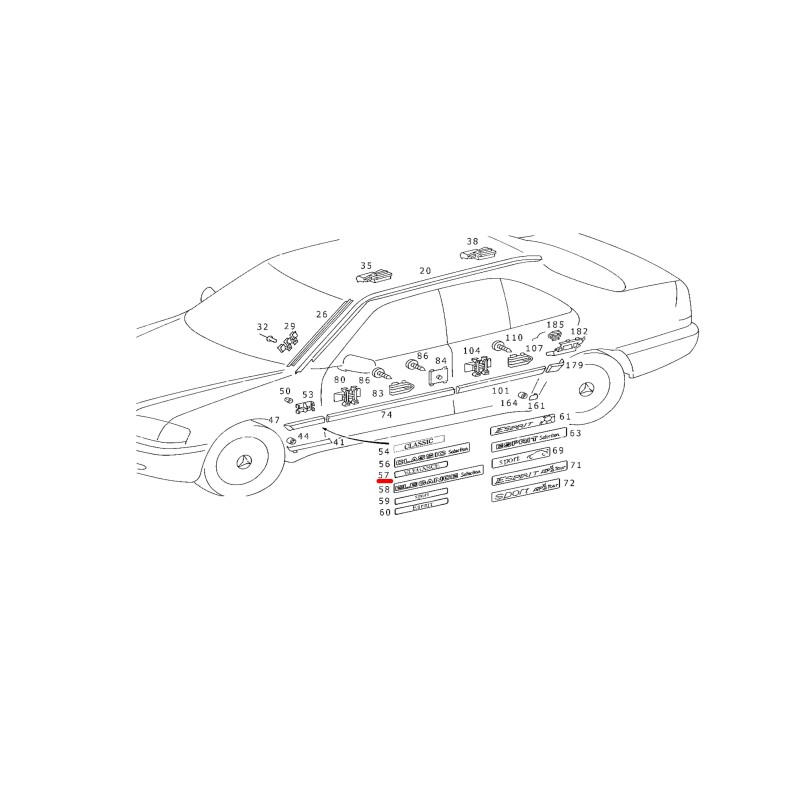 ELEGANCE plate Mercedes-benz A2108171520