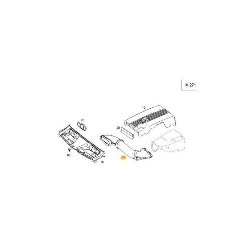 Σωλήνας - κολάρο εισαγωγής αέρα Mercedes-Benz Α2710900582