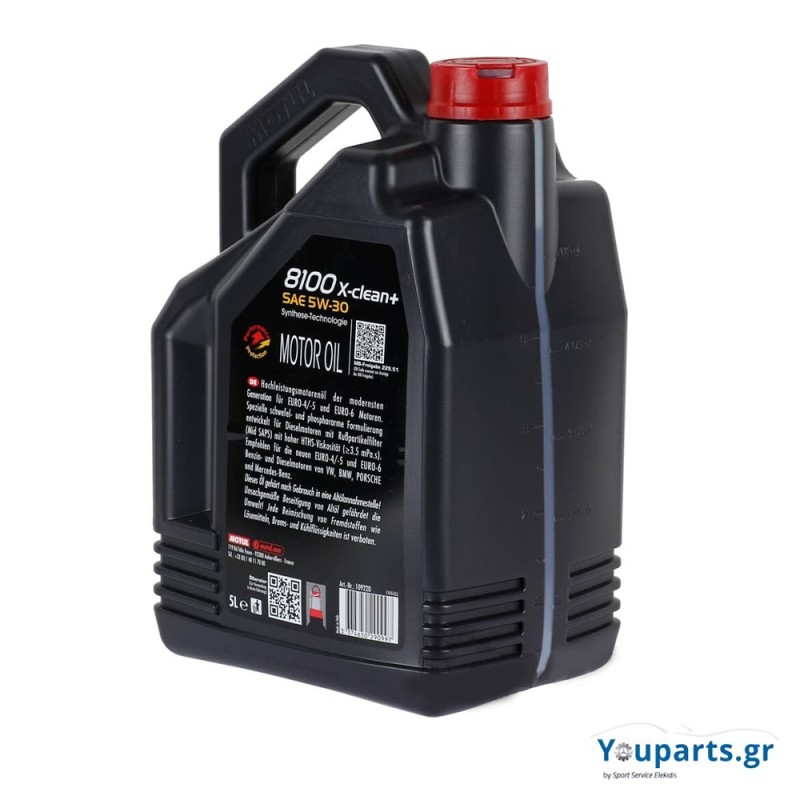 Superior Synthetic Oil Motul 8100 X-CLEAN + C3 504/507 5W-30 5lt
