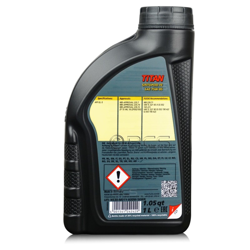 Gear oil FUCHS FE SAE 75W-85