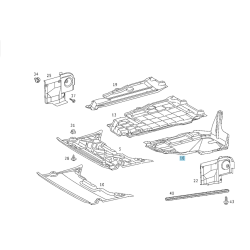 Mercedes-Benz Under Engine Cover Left Side for A-Class W168 98-04 & Vaneo W414 02-05.