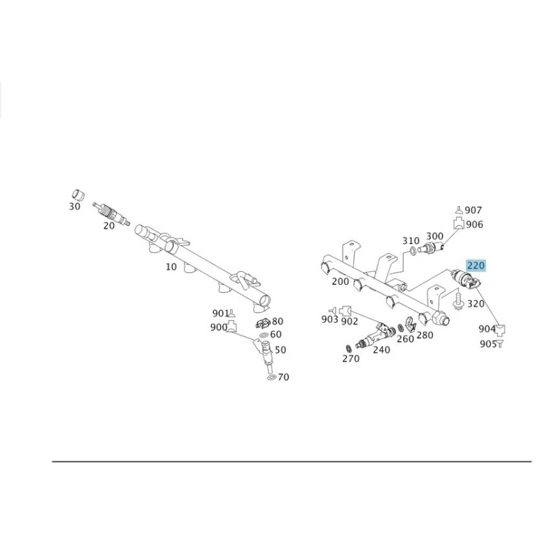 Αισθητήρας πίεσης καυσίμου Mercedes Benz A0051533128