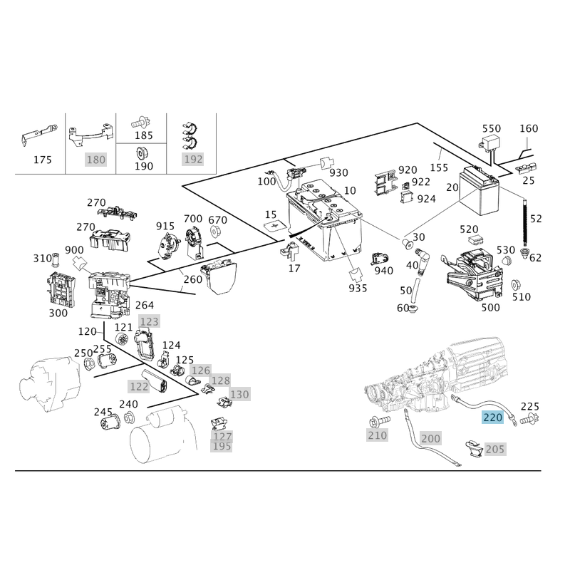 Καλώδιο γείωσης (μπαταρίας)Mercedes Benz A2125400035