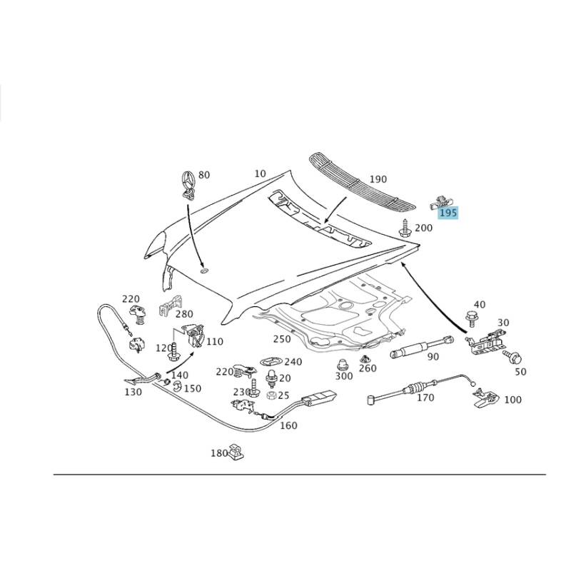 Κλιπ/Συνδετηρας Mercedes Benz A0019911670