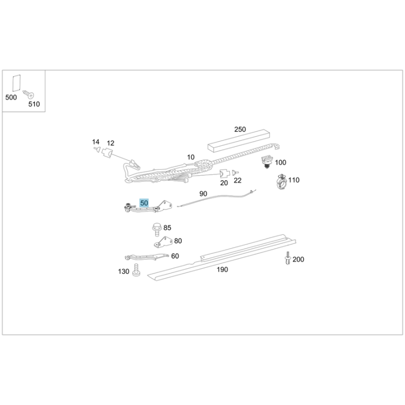 ΡΑΓΑ ΟΛΙΣΘΗΣΗΣ ΣΥΡΟΜΕΝΗΣ ΠΟΡΤΑΣ  MERCEDES SPRINTER W906,907  A0007630147