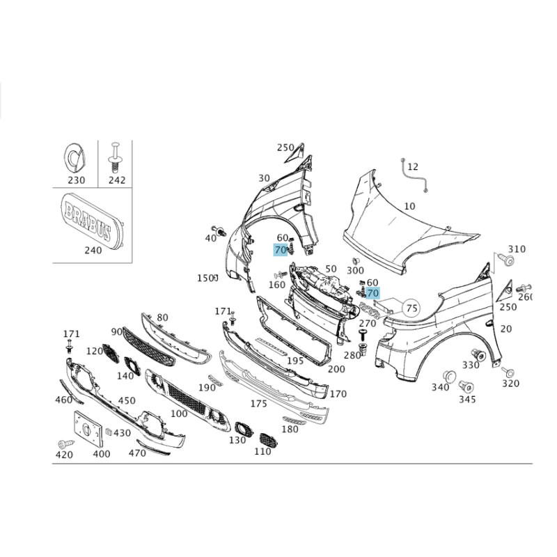 Right Locking Mechanism Hood A4517570301 C22A Compatible With Smart W451