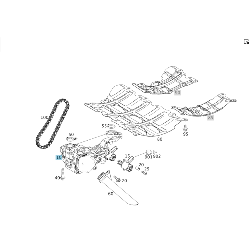 Genuine Mercedes Engine Oil Pump A2701800700 | [youparts.gr]