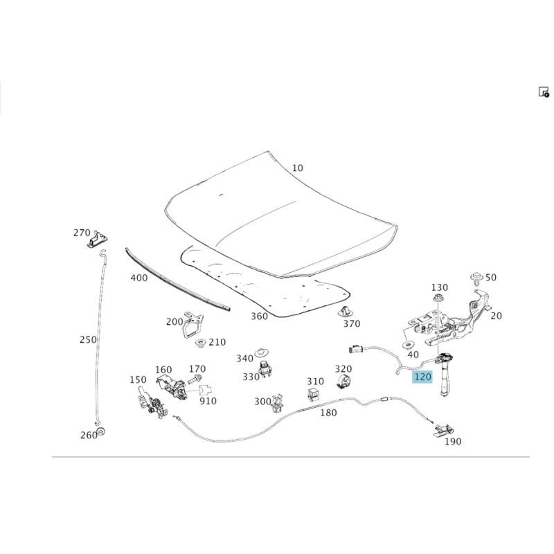 Genuine Mercedes Active Bonnet Actuator A1179061000 | [youparts.gr]