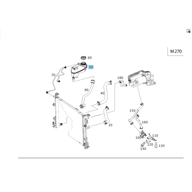 Δοχείο διαστολής NISSENS 996265 για Mercedes Benz  W176/W242/W246/W117/W156