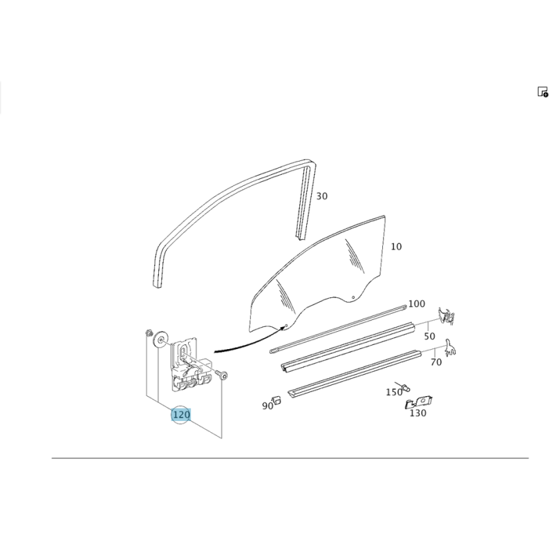 Window Regulator Installation Kit Mercedes Benz A2037200114