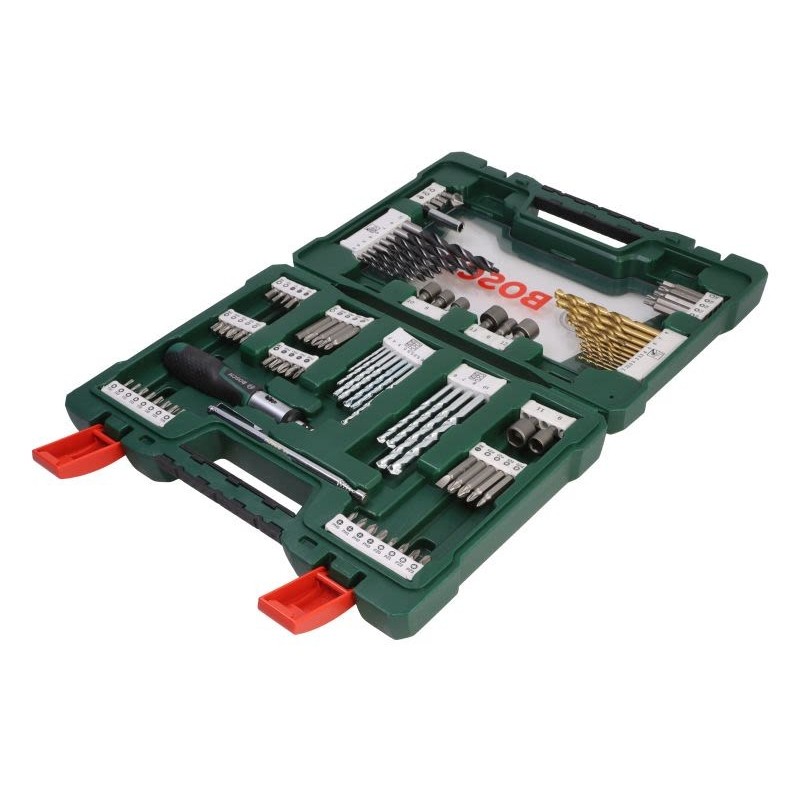 V-Line Drill- and Screwdriver Bit Set TiN-coated 91 pieces
