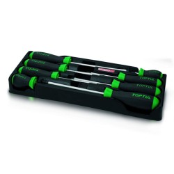 Set of 8 screwdrivers on a TOPTUL GAAT0805 base