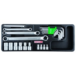 Star Wrench, Sockets & Key Wrench Set 23pcs