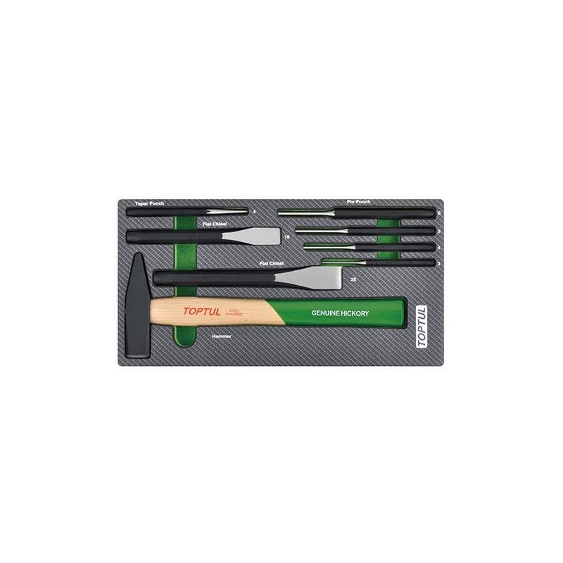 Hammer, Punch & Chisel Set 8PCS  TOPTUL