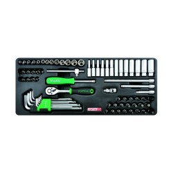 72PCS - 1/4" DR. Socket & Ball Point Hex Key Wrench Set