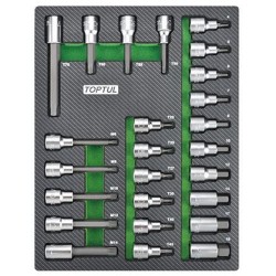 Σετ καρυδάκια μύτες (Bit Socket Set) 25 τμχ TOPTUL