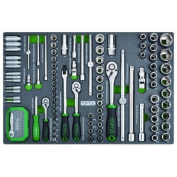 126PCS - 1/4", 3/8" & 1/2" DR. Flank Socket Set TOPTUL