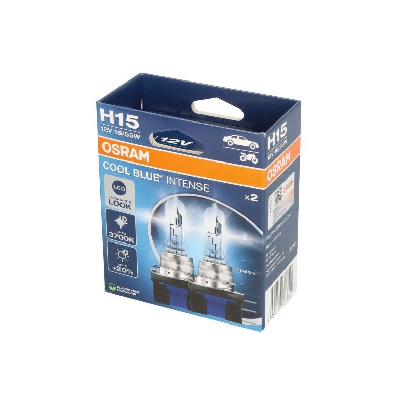 Λάμπες αλογόνου OSRAM Cool Blue Intense (Next Gen) H15 OSR64176CBN-2HB