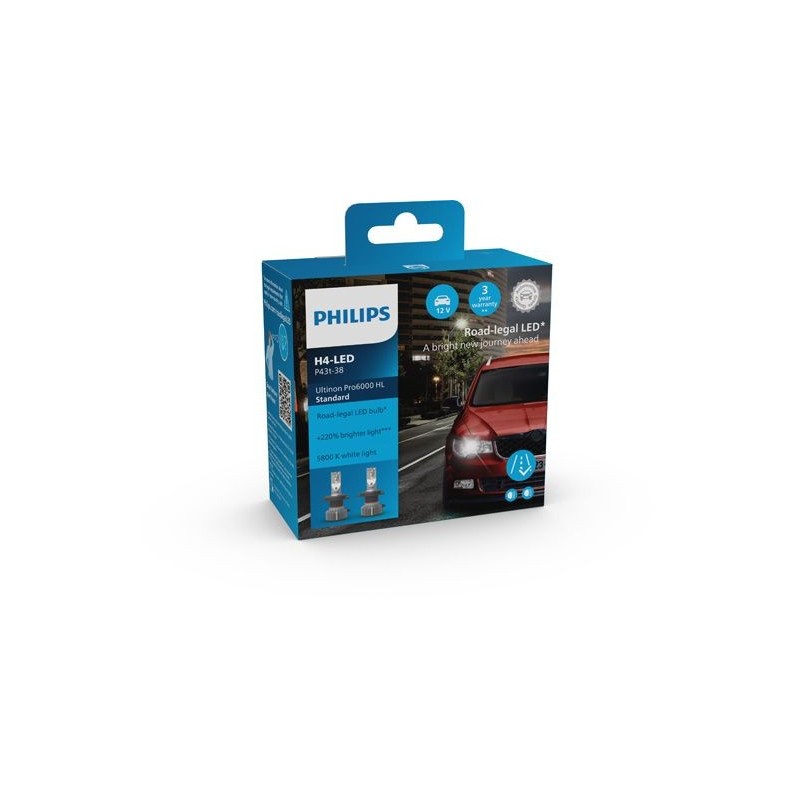 Philips Ultinon Pro6000 H4-LED PHI 11342U60SX2