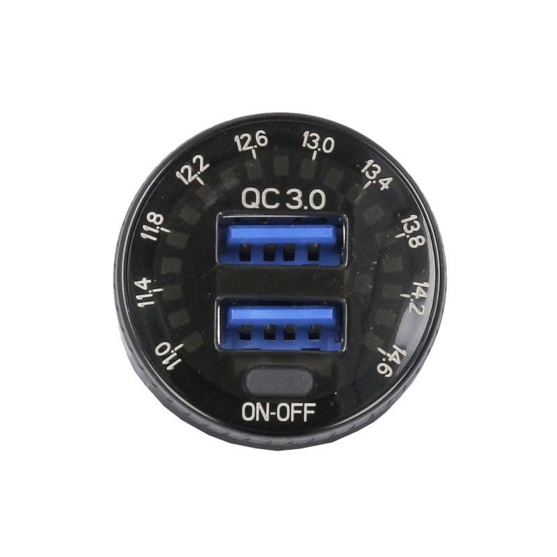 Φορτιστής Μοτοσυκλέτας & Αυτοκινήτου 4RIDE Z8-A-2xUSB QC3.0 18W
