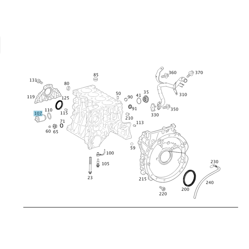 Βαλβίδα πίεσης λαδιού Mercedes Benz A6511800115  OM651