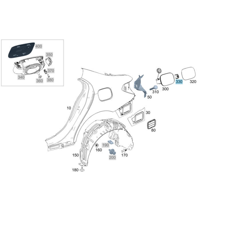 Genuine Fuel Filler Door Lock Actuator Mercedes-Benz A0008208012