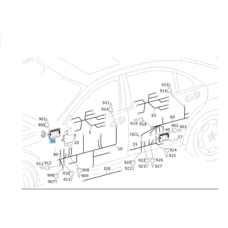 Genuine Mercedes Door Control Module S-Class W221 A2219006404