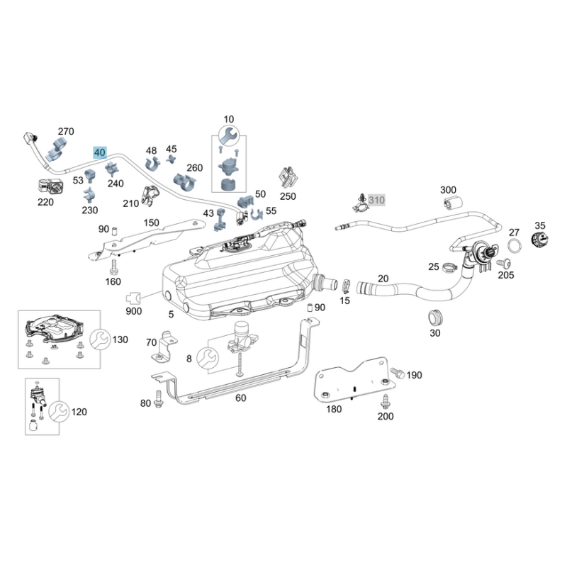 Mercedes Vito W447 AdBlue Filler Pipe Tank Reservoir Neck Line Hose A4474700600