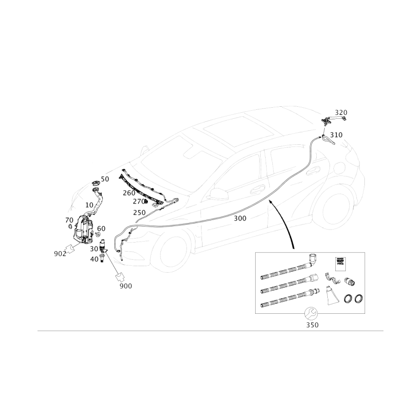 Washer Fluid Tank Mercedes W176 A-Claass(A2468690020)