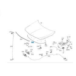 Bonnet Hood Engine Compartment Sound Insulation Mercedes A-Class W176 (A1766820026)