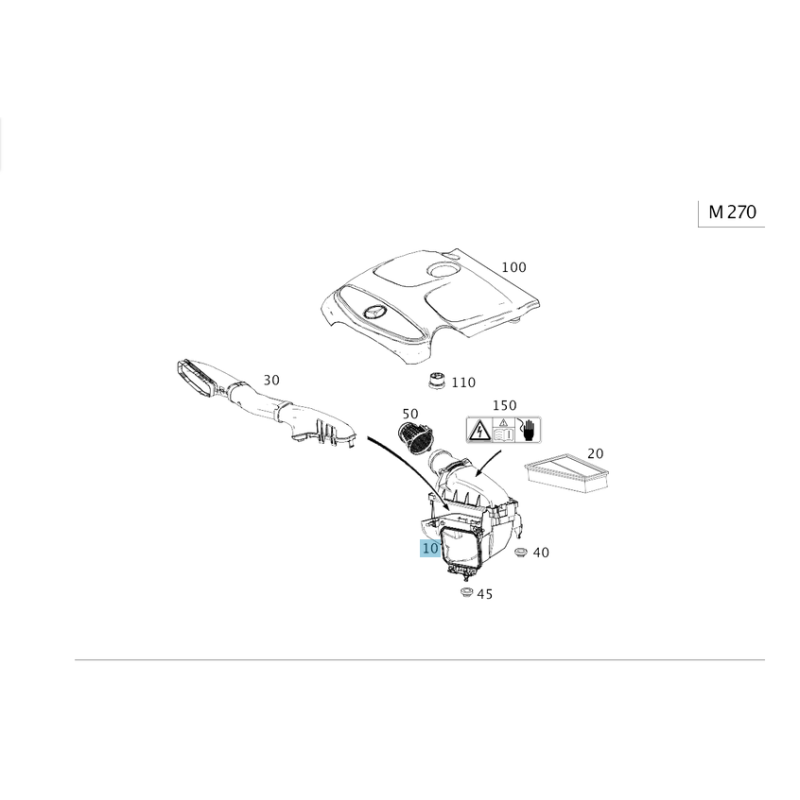 Aftermarket Air Filter Housing Box for Mercedes-Benz (Ref: A2700900601)