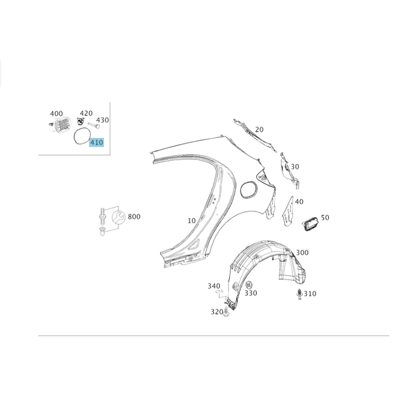 Aftermarket Καπάκι Τάπας Καυσίμου Mercedes W176 | A1767570006