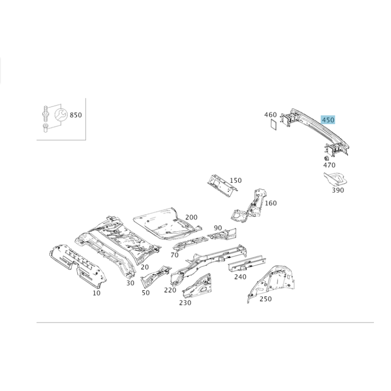 Τραβέρσα Πίσω Mercedes W176 W246 Aftermarket | A2466100014