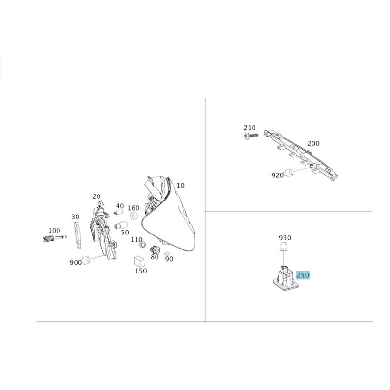 LED License Plate Light for Mercedes-Benz (Aftermarket Replacement for OEM A0999061504)