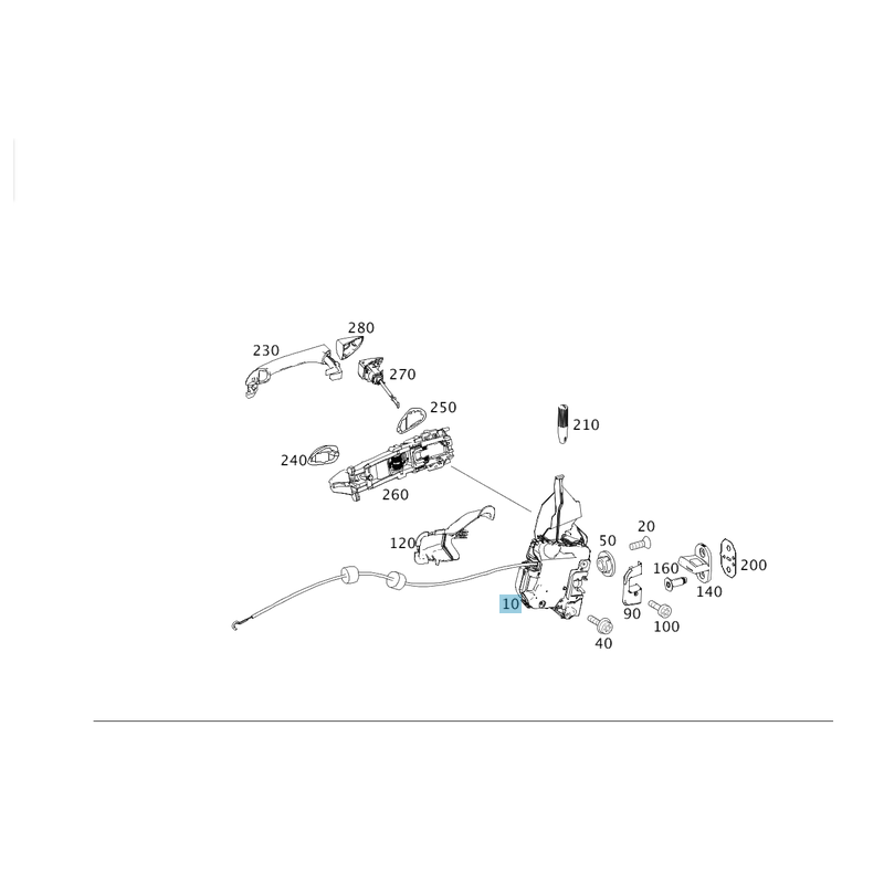 Genuine Front Left (Driver Side) Door Lock Actuator Mechanism for Mercedes-Benz SLK-Class R171 (2004-2011) – Part Number: A17172