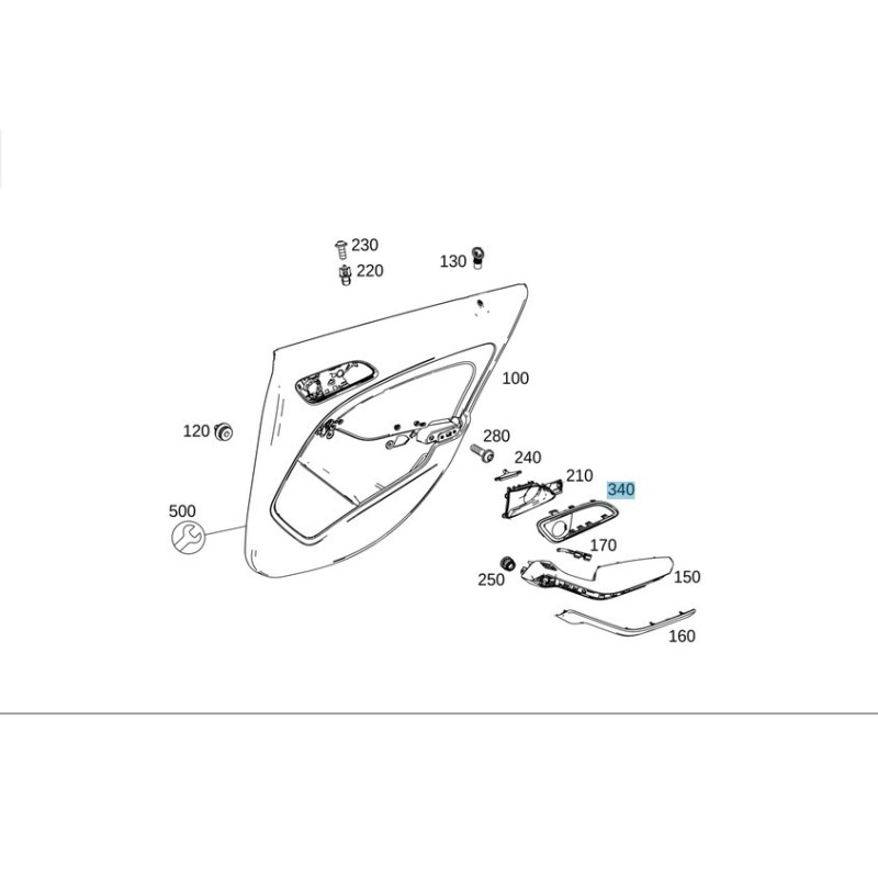 Χερούλι Πίσω Αριστερά Mercedes A2467300348 Aftermarket