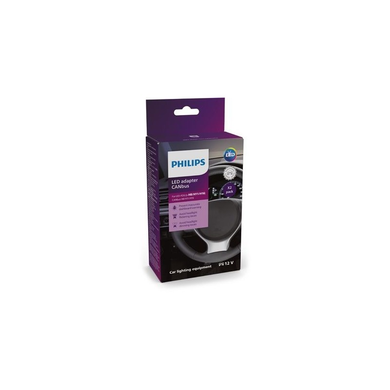Philips 18954X2 LED CANbus Adapter H8/H11/H16 (Pack of 2)