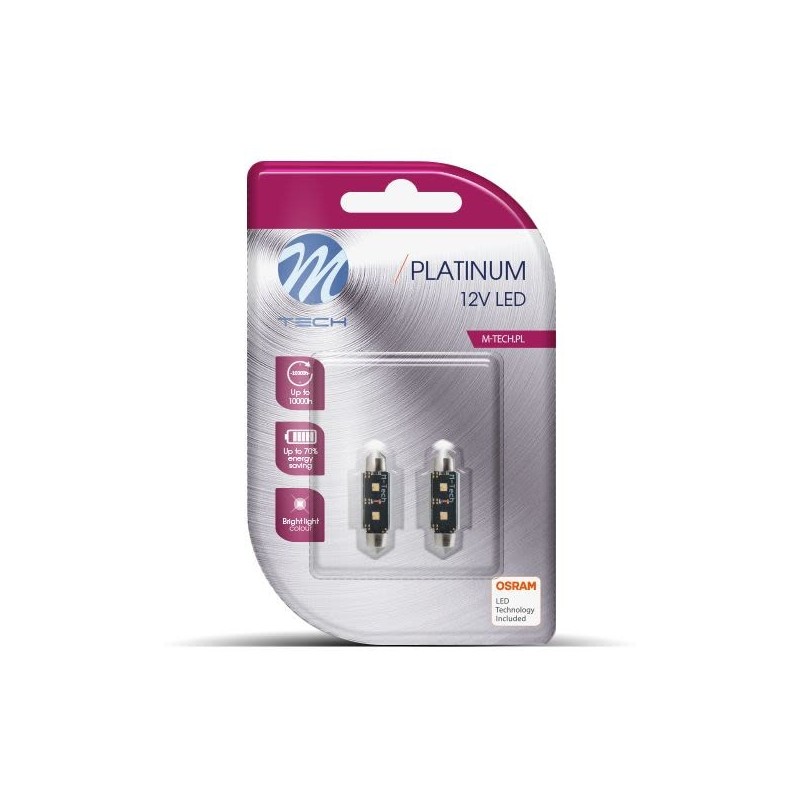 M-Tech Platinum TULB814W Λαμπτήρας LED C5W 41mm Canbus youparts.gr