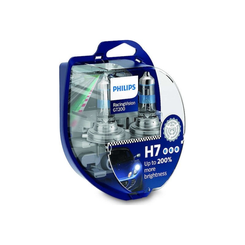 Λάμπες H7 Philips RacingVision GT200 12V 55W (Σετ 2τμχ) | [youparts.gr]