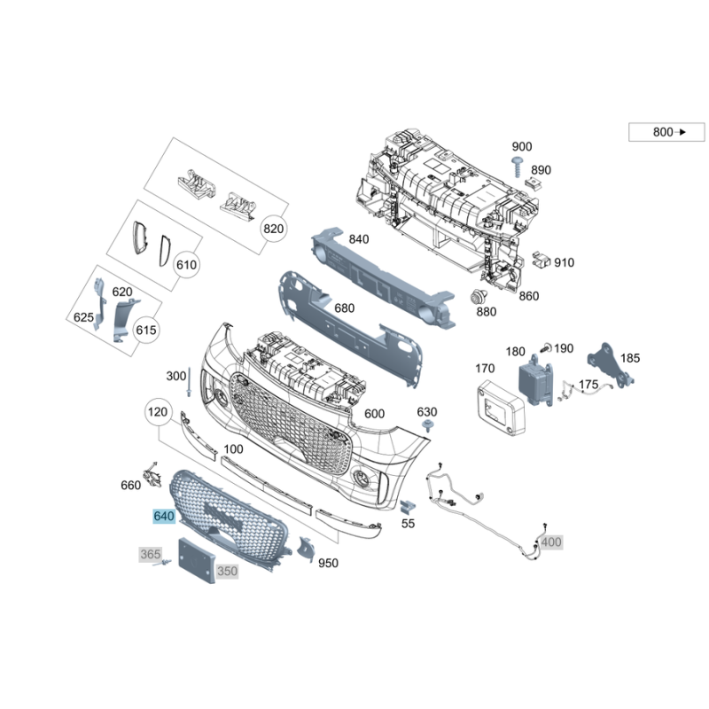 Γνήσια Μάσκα Προφυλακτήρα Smart 453 | OEM A45388025059999