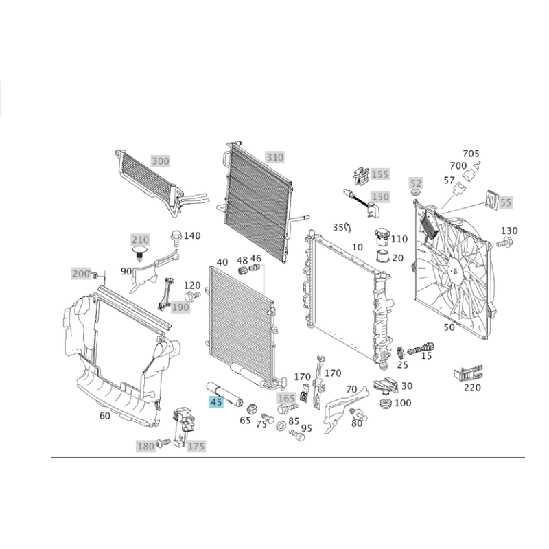 Αφυγραντήρας A/C Nissens 95596 | Mercedes ML GL W164 X164