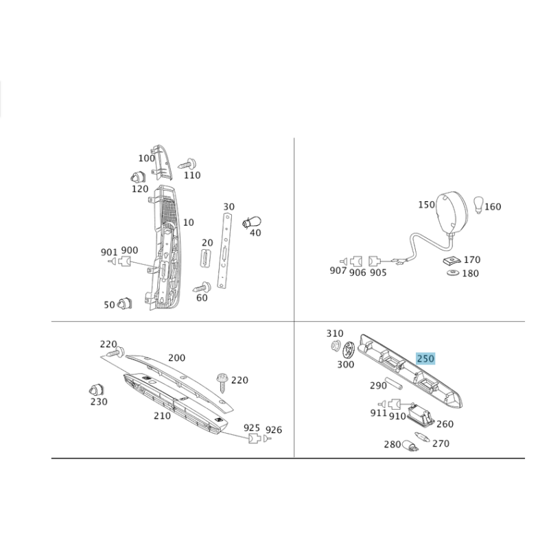 Genuine Mercedes Vito / Viano W639 Tailgate Handle (A6397432430)