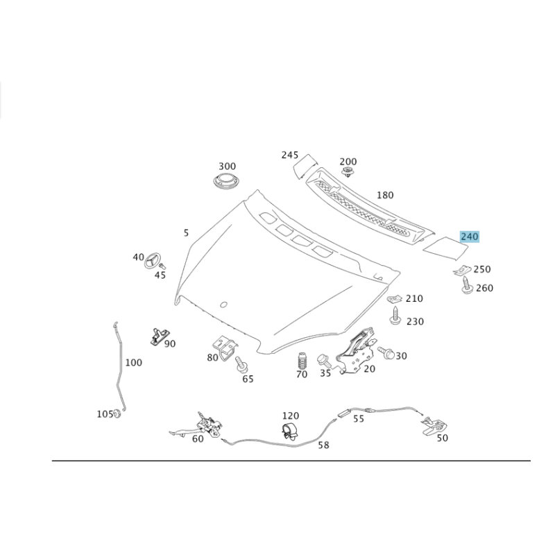 Mercedes A-Class W169 Front Left Water Drain Cover A1698300175 | [youparts.gr]