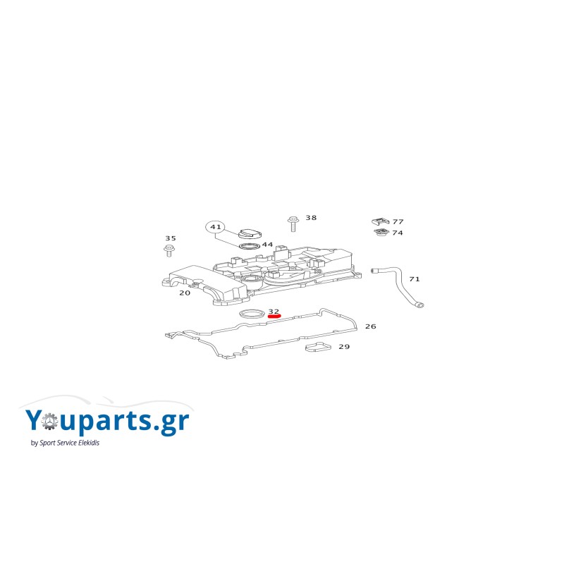 Τσιμούχα στομίου συμπλήρωσης λαδιού A2710160721